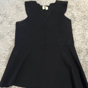Francesca’s small peplum black blouse
